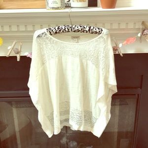 Lace embroidered lucky top